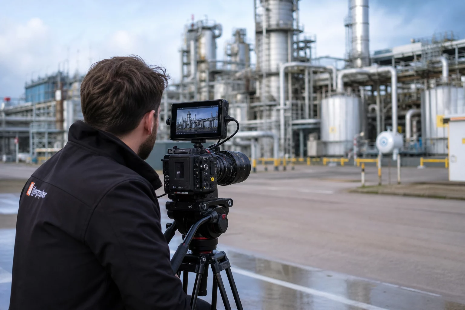 Videoproduktion in Bitterfeld-Wolfen: Videograf filmt im Chemiepark Bitterfeld-Wolfen